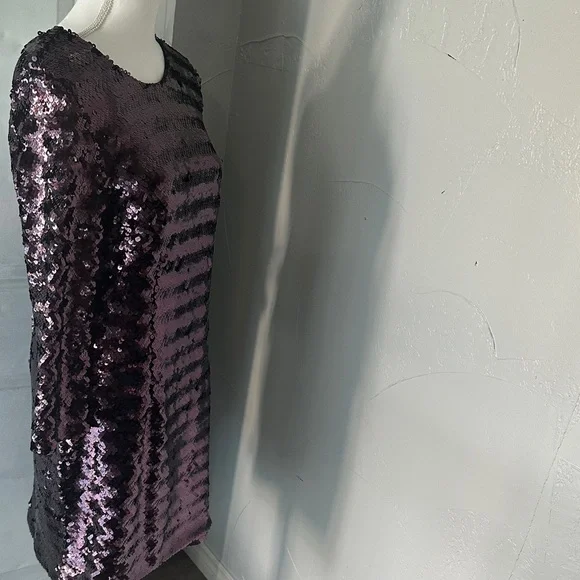 Fashion Nova Sparkling Purple Long Sleeve Dress - Picture 2 of 7